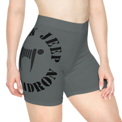 Black Jeep Squadron Right Side Women's Biker Shorts (AOP)