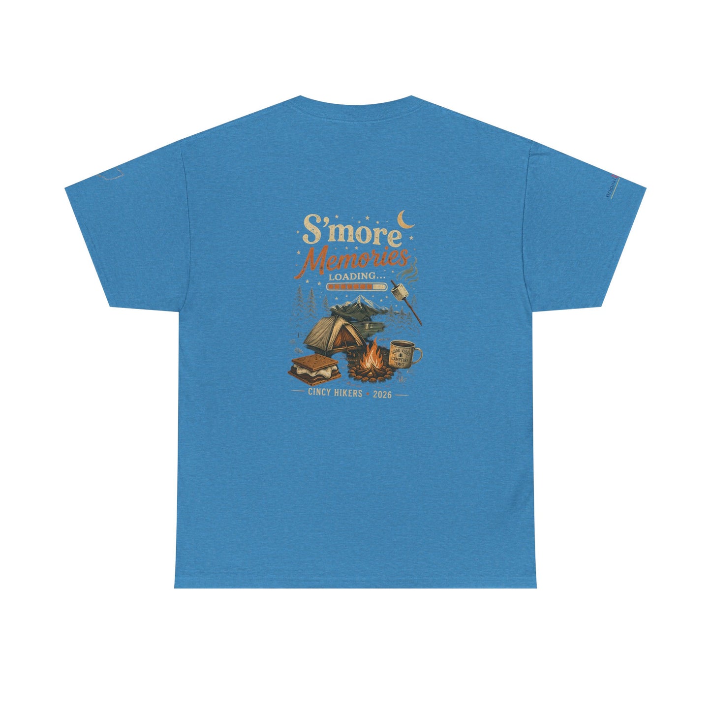 S'more Memories Camping T-Shirt – Retro Campfire Tent Graphic Tee