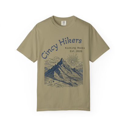 Cinci Hikers T-Shirt - Kicking Rocks Est. 2025 VerKi3 | Unisex Garment-Dyed Tee for Outdoor Enthusiasts