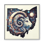 Ohio Ram Art Print - Colorful Framed Canvas Decor for Home & Office