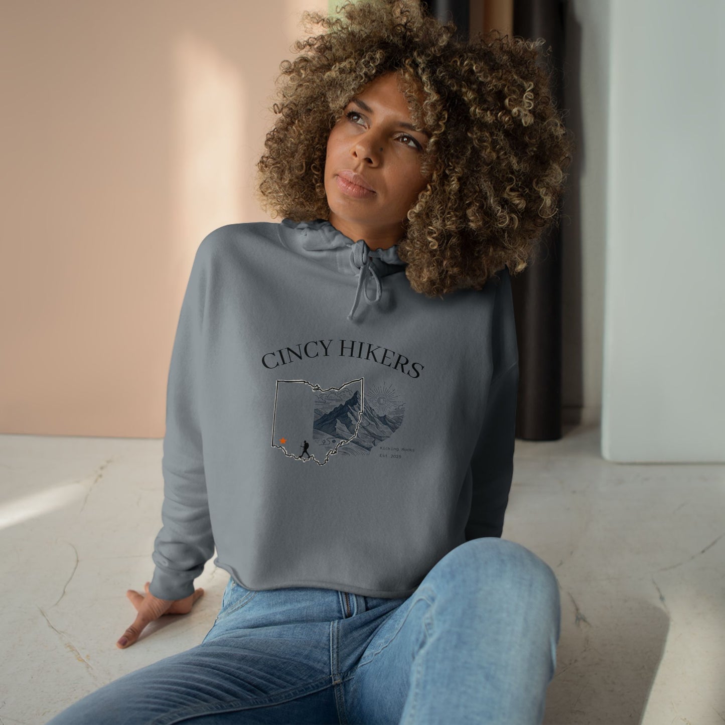 Cincy Hikers Cropped Hoodie — Women’s Casual Hiking Pullover