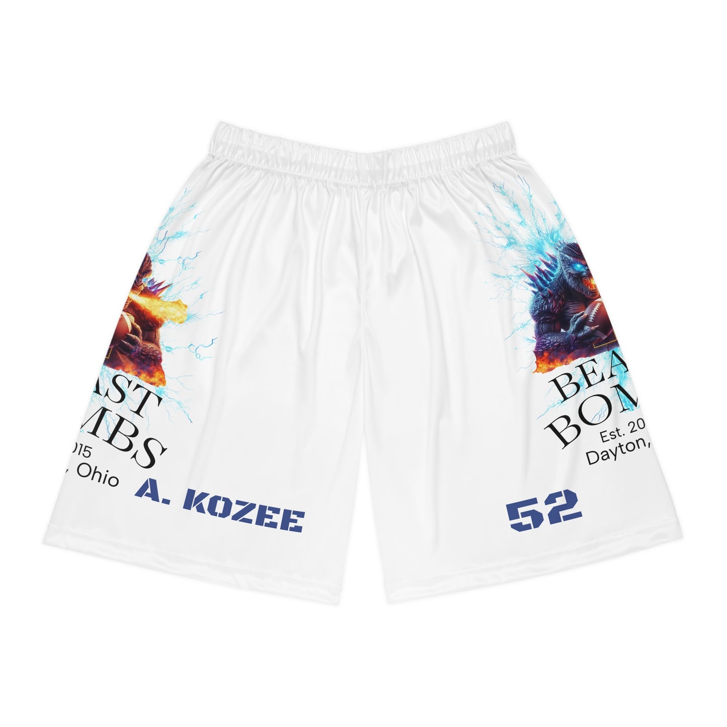 Copy of Beast Bombs Football Warmup Shorts