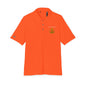White Performance Polo Shirt with Embroidered Golf Emblem