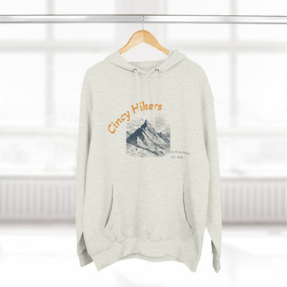 Cincy Hikers Fleece Hoodie, Cozy Mountain Apparel for Outdoor Lovers, Perfect Gift for Hikers, Camping, or Adventurers