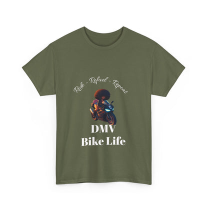 DMV Bike Life Graphic Tee, Unisex Cotton T-Shirt, Motorcycle Enthusiast Gift, Casual Ride Apparel, Biker Community Shirt