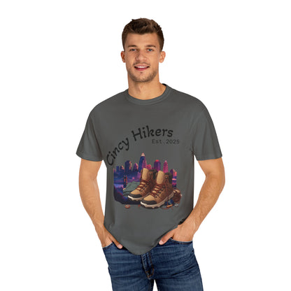 Cincy Hikers T-Shirt - Kicking Rocks Est. 2025 | Unisex Garment-Dyed Tee for Outdoor Enthusiasts