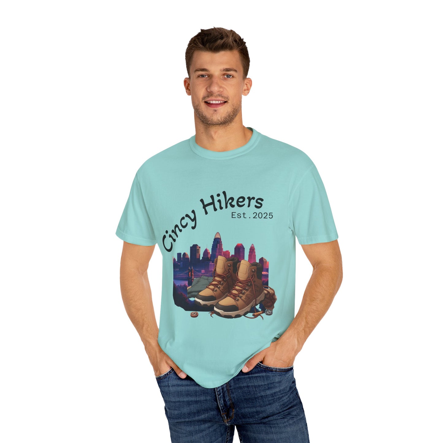 Cincy Hikers T-Shirt - Kicking Rocks Est. 2025 | Unisex Garment-Dyed Tee for Outdoor Enthusiasts
