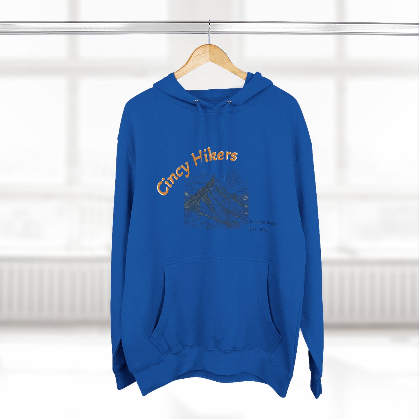 Cincy Hikers Fleece Hoodie, Cozy Mountain Apparel for Outdoor Lovers, Perfect Gift for Hikers, Camping, or Adventurers