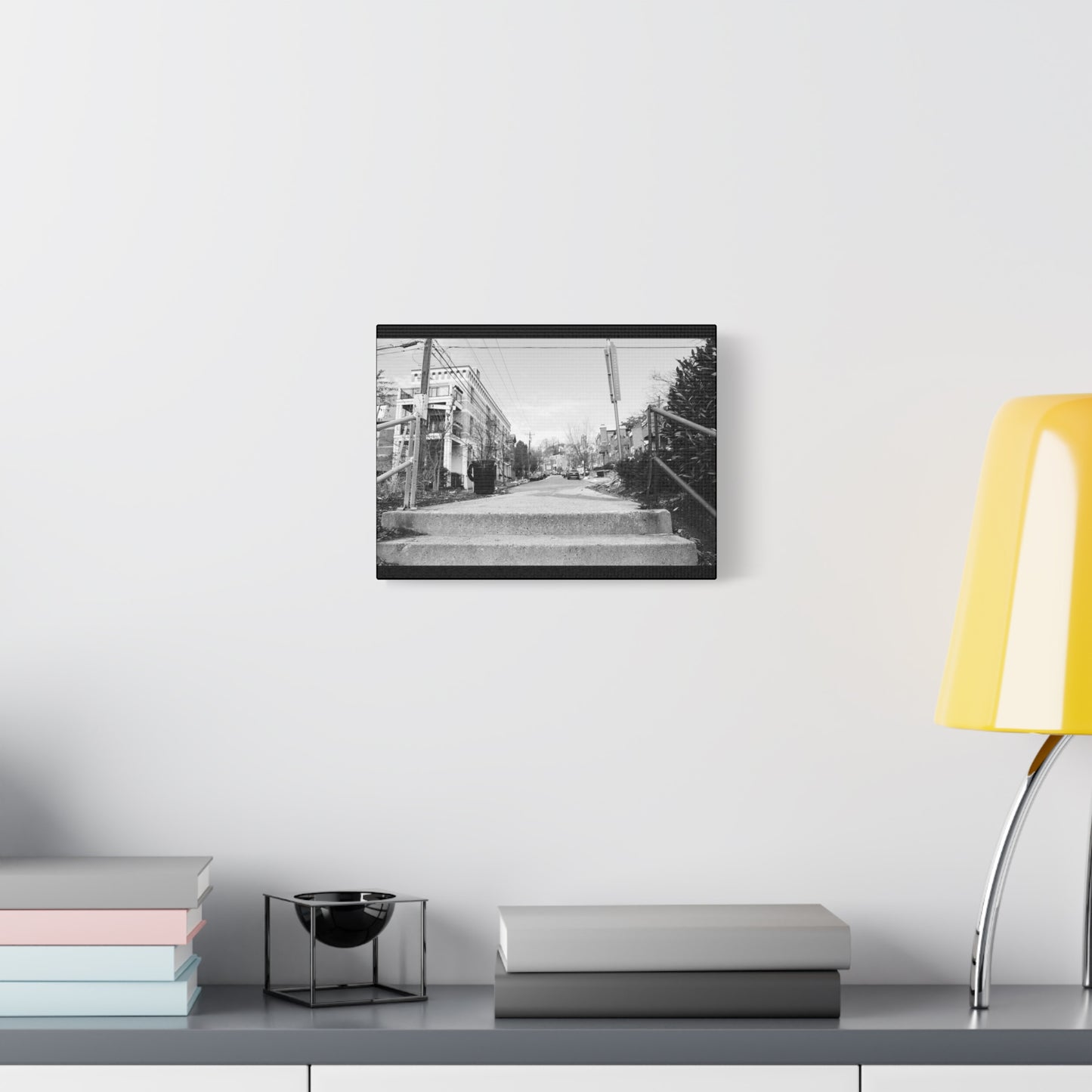 Cincinnati Urban Steps Matte Canvas Print — Peaceful Empty Street Wall Art