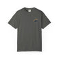 Camp Laugh Repeat T-Shirt — Camping Graphic Tee with Pocket Mountain Design