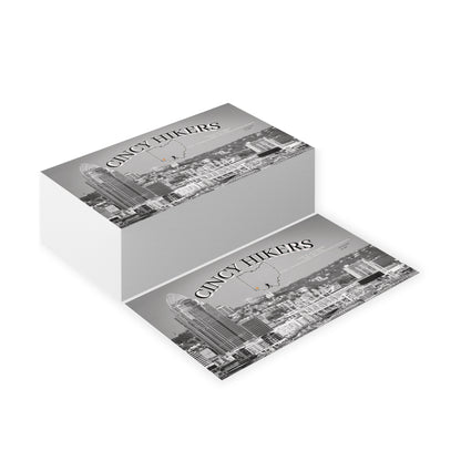 Cincy Hikers Business Cards – Cincinnati Skyline Black & White Networking Cards