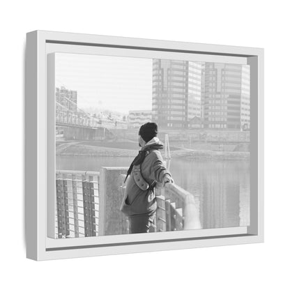 Queen City Hiker Matte Canvas Print — Framed Multi-Color Wall Art