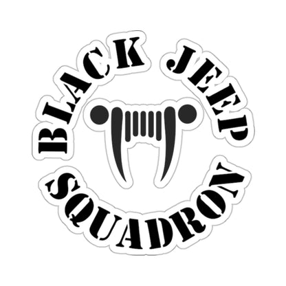 Black Jeep Squadron Kiss-Cut Stickers