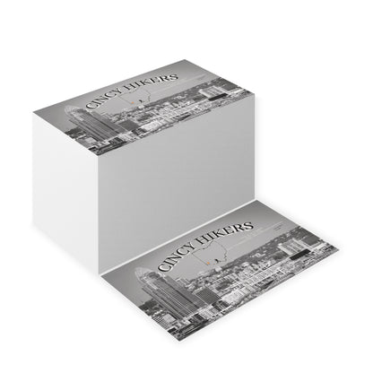 Cincy Hikers Business Cards – Cincinnati Skyline Black & White Networking Cards
