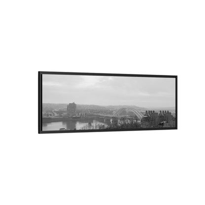 Queen City Bridges Winter Matte Canvas (Framed)