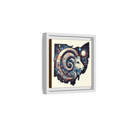 Ohio Ram Art Print - Colorful Framed Canvas Decor for Home & Office