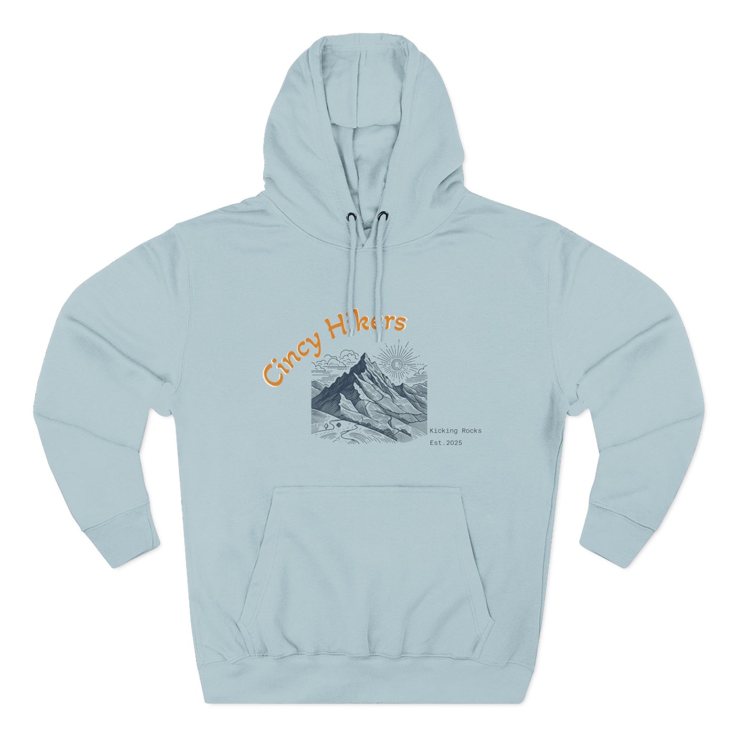 Cincy Hikers Fleece Hoodie, Cozy Mountain Apparel for Outdoor Lovers, Perfect Gift for Hikers, Camping, or Adventurers