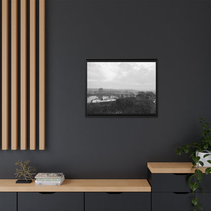 Queen City Bridges Winter Matte Canvas (Framed)