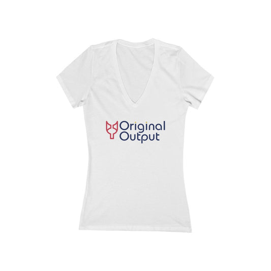 Original Output Women's Jersey Short Sleeve Deep V-Neck Tee