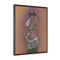 "Vashti Samurai" Vertical Framed Premium Gallery Wrap Canvas