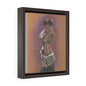 "Vashti Samurai" Vertical Framed Premium Gallery Wrap Canvas